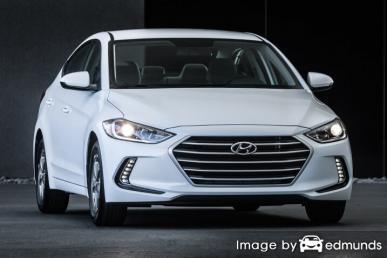 Insurance rates Hyundai Elantra in Houston