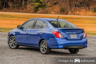 Insurance rates Nissan Versa in Houston